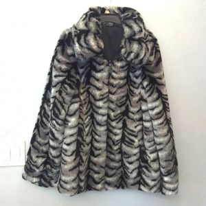 DENNIS BY DENNIS BASSO SNOW TIGER REVERSIBLE COAT